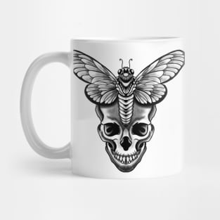 Moth Insect Scull Mug